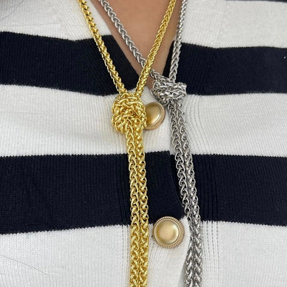 Collar Largo Nudo Perlas