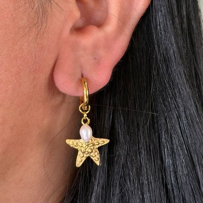 Arracada Estrella y Perla