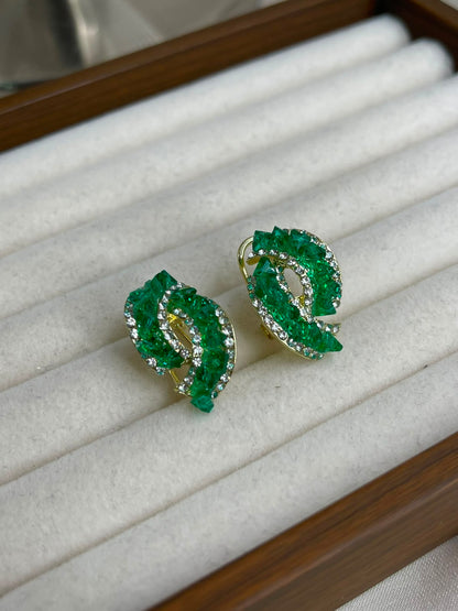 Aretes cristales verdes