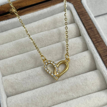 Cadena corazón con Zirconia
