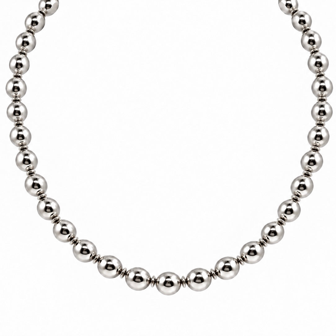 Collar Bolas Plata