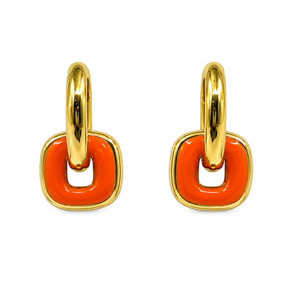 Aretes Cuadro Colgante