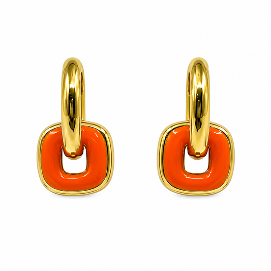 Aretes Cuadro Colgante