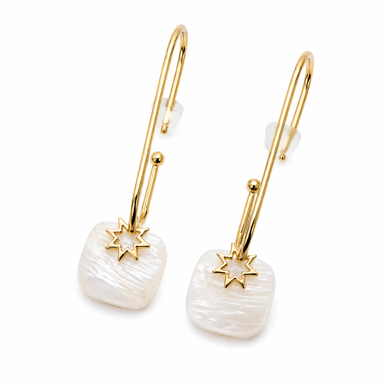 Aretes Gancho Piedra Natural