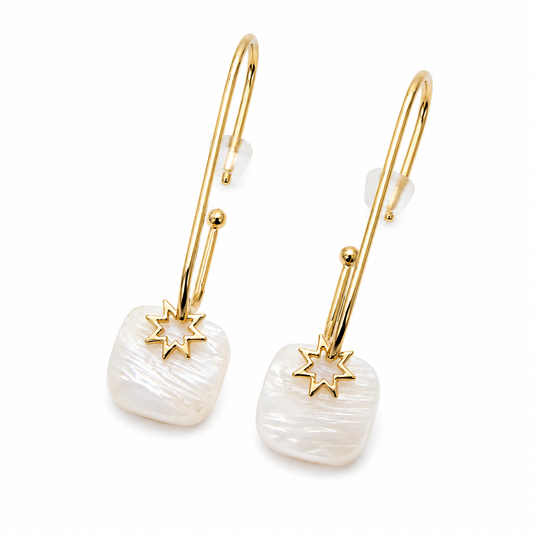 Aretes Gancho Piedra Natural