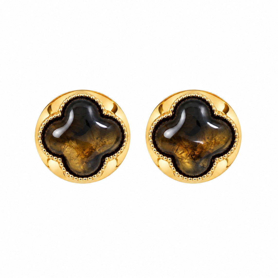 Aretes Círculo Flor