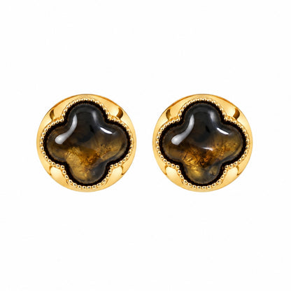 Aretes Círculo Flor