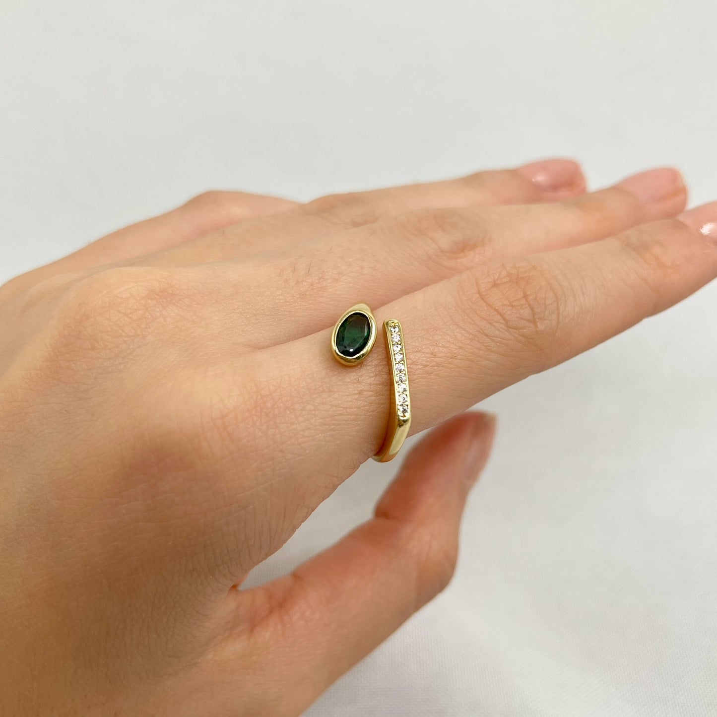 Anillo piedra verde