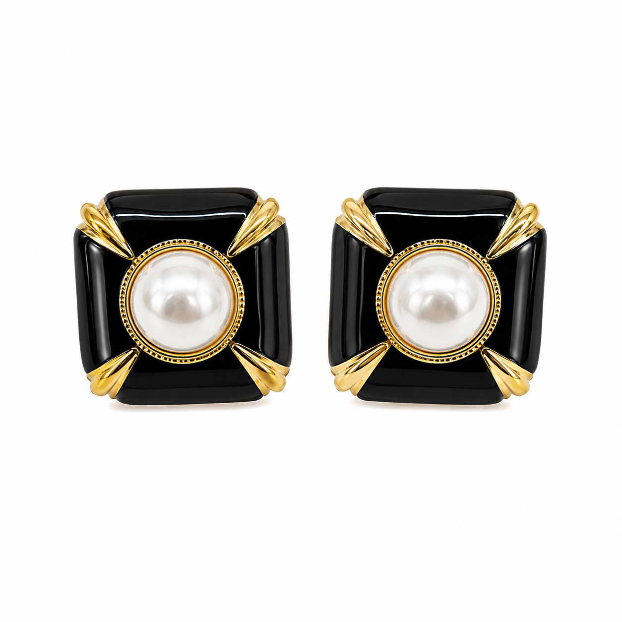 Aretes Cuadro Perla