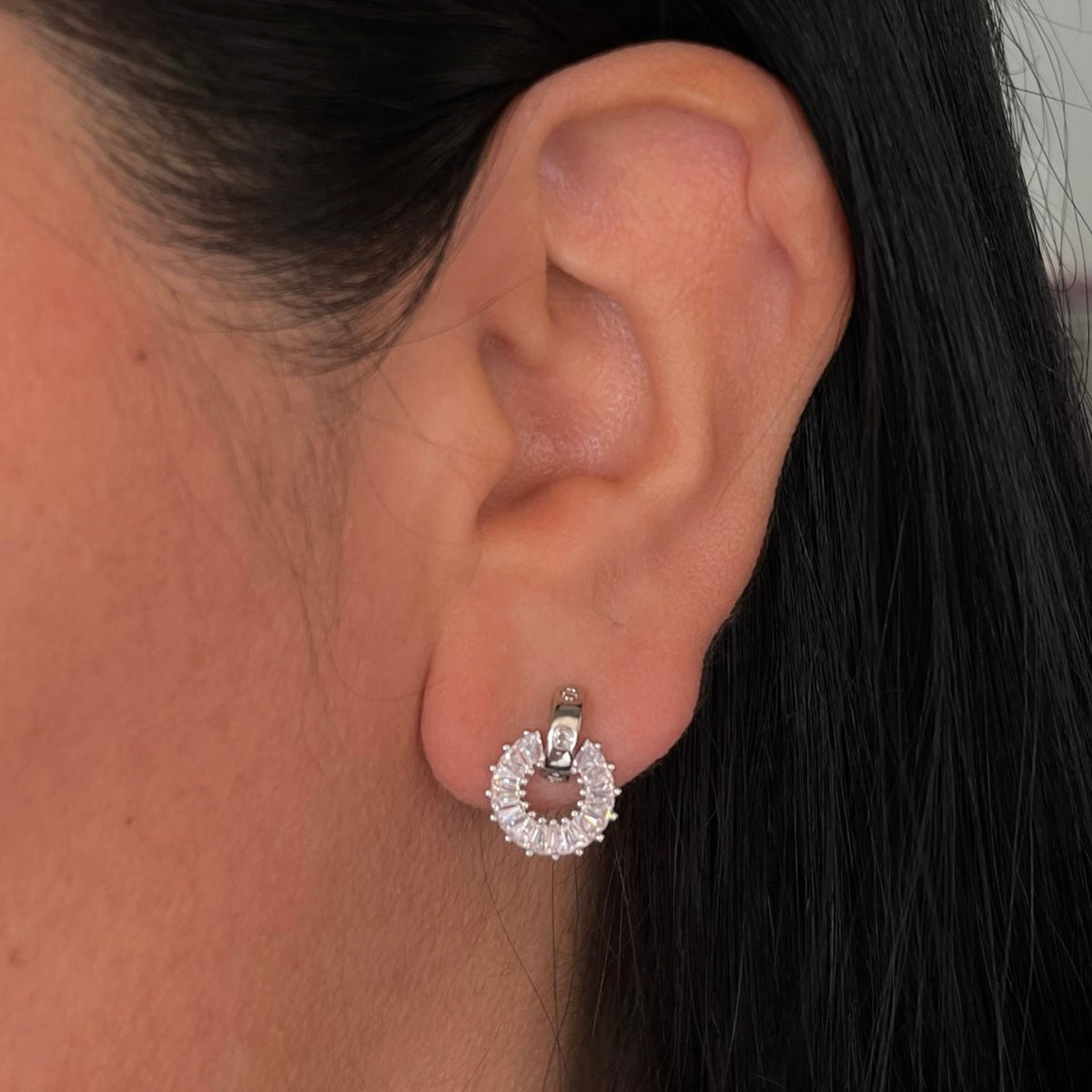 Aretes Baguettes Round