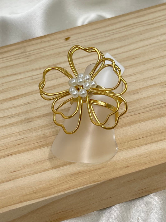 Anillo Flor Alambre