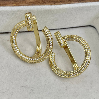 Aretes Medio Círculo Circonia