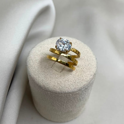 Anillo Espiral Óvalo