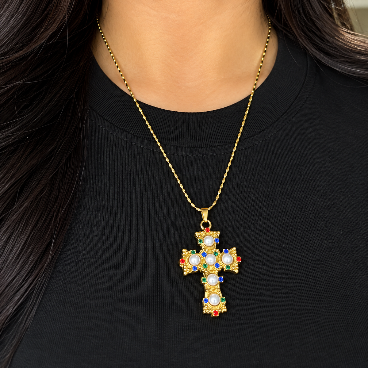Cadena Perlas y Zirconias
