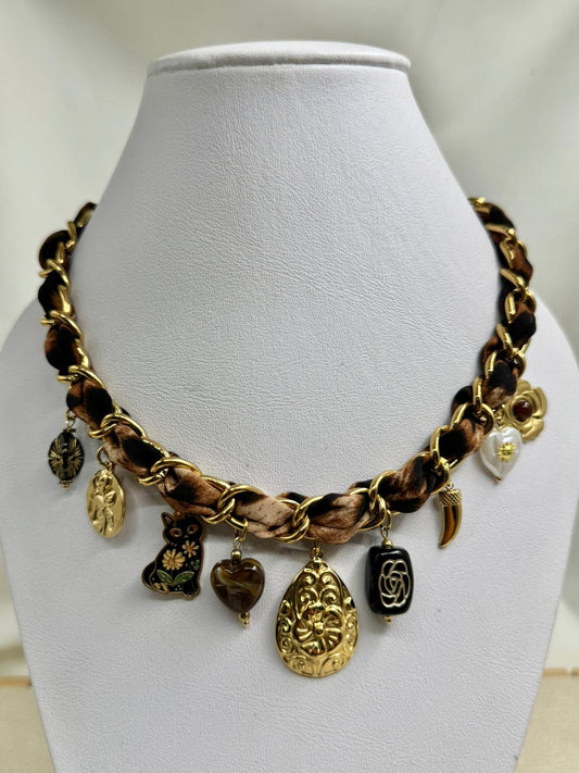 Collar dijes Animal Print