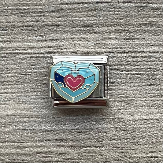 CHARM Corazón Mosaico Azul
