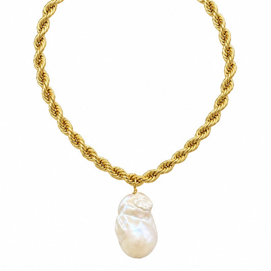 Cadena torsal con perla XL