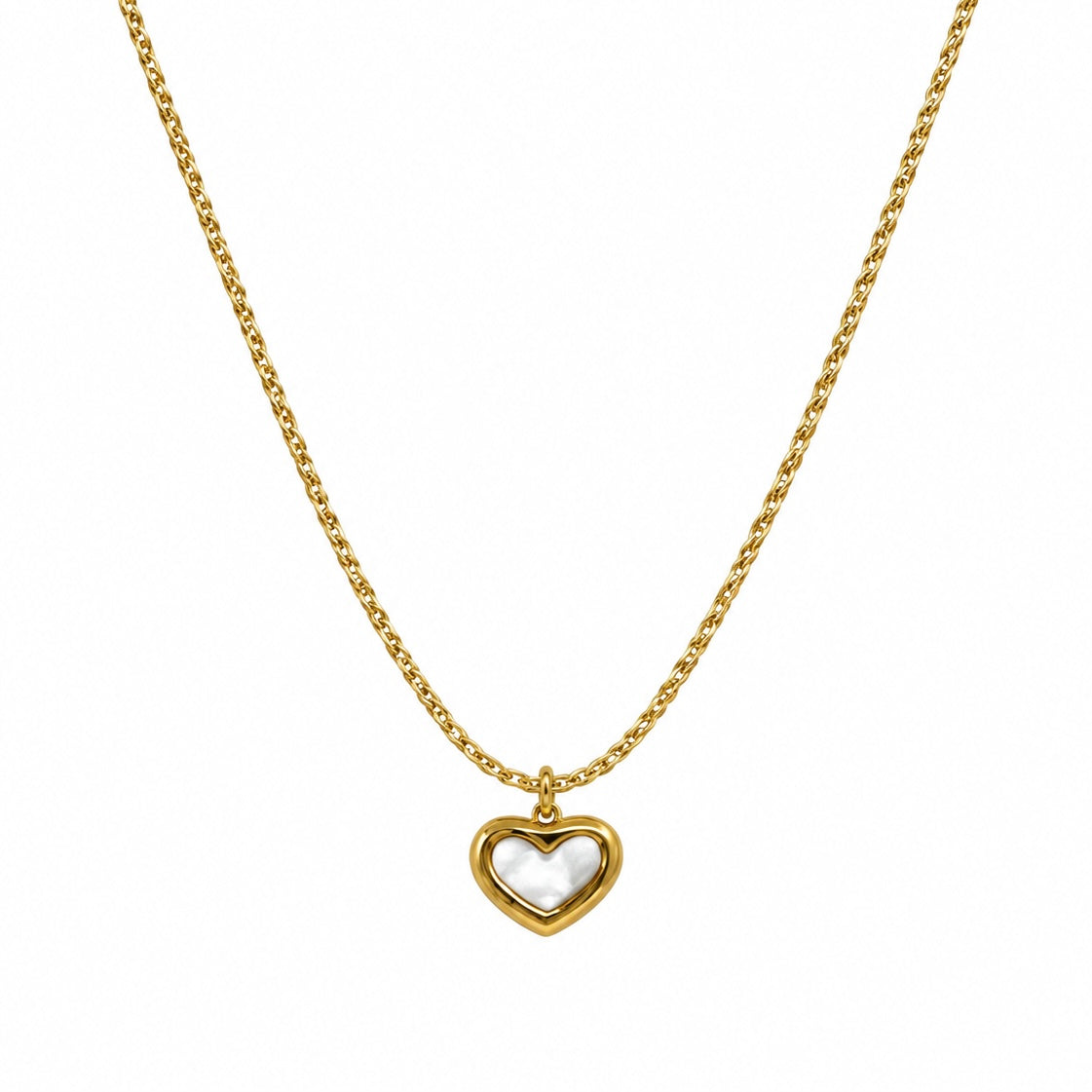 Collar dije Corazón Concha Natural