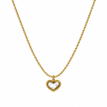 Collar dije Corazón Concha Natural