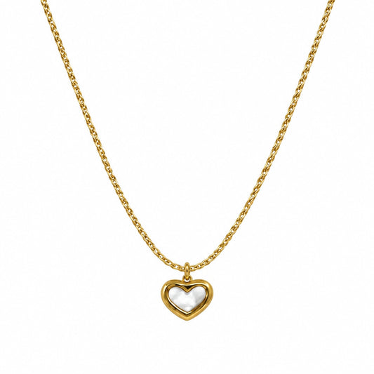 Collar dije Corazón Concha Natural