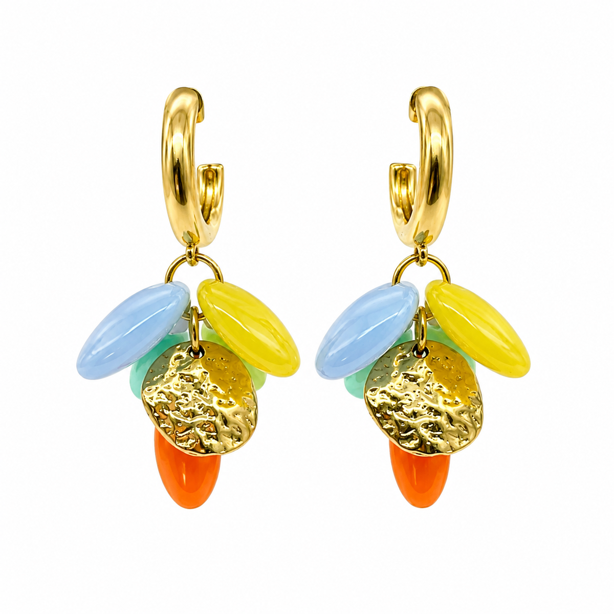 Aretes Discos Colgante