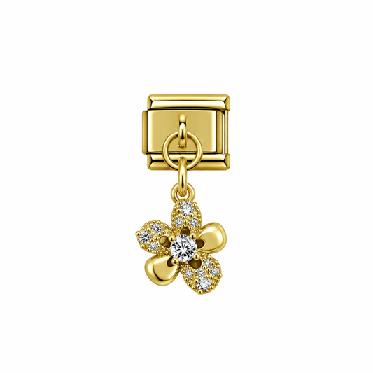 CHARM Colgante Flor con Zirconia