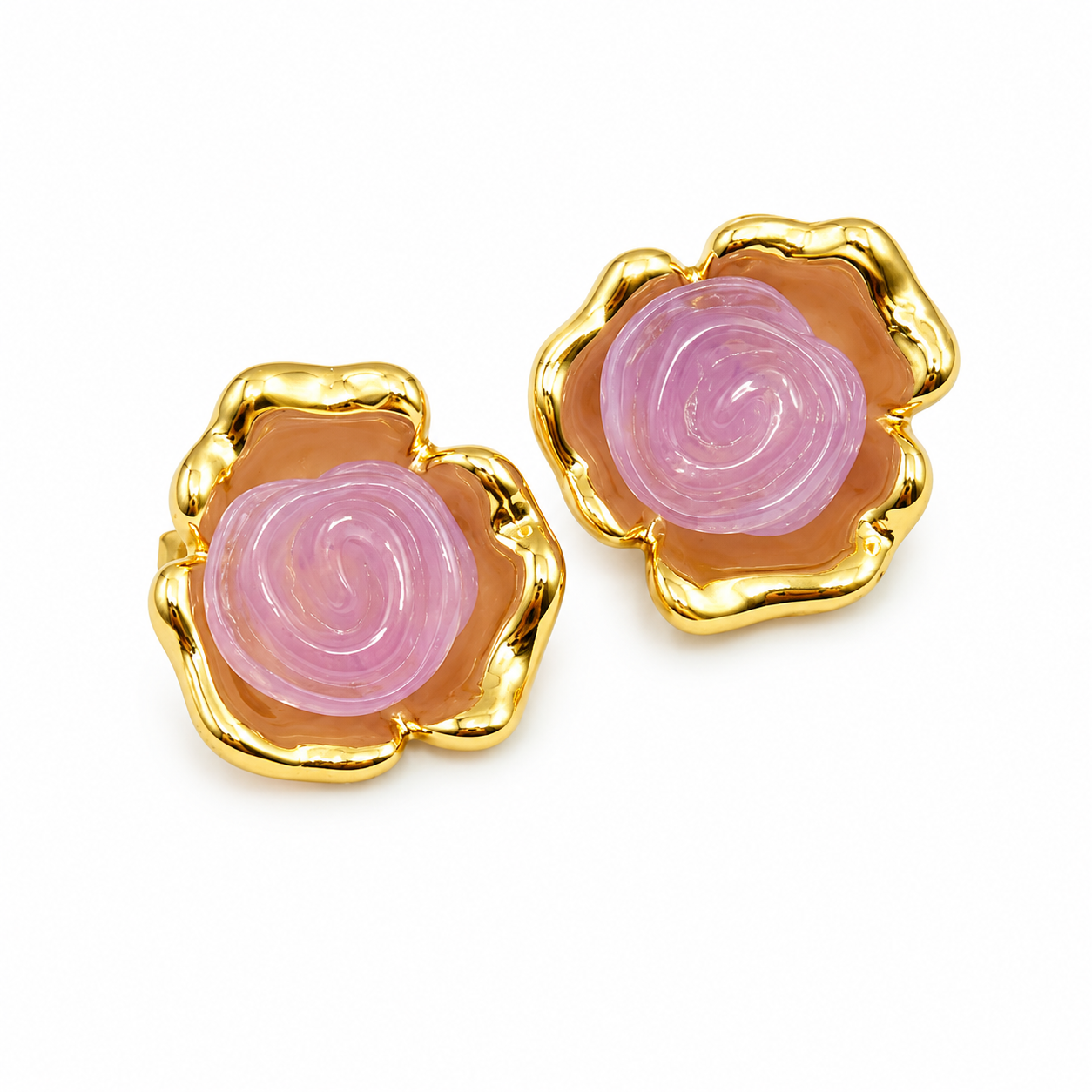 Aretes Flor Resina