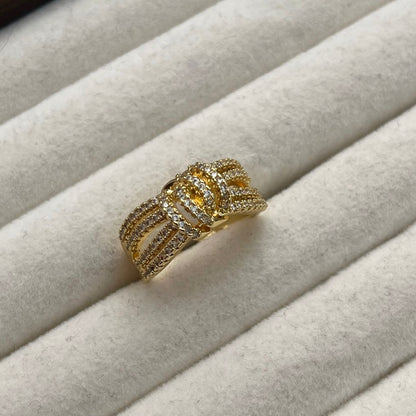 Anillo Nudo Zirconias