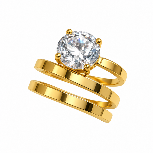 Anillo Espiral Óvalo