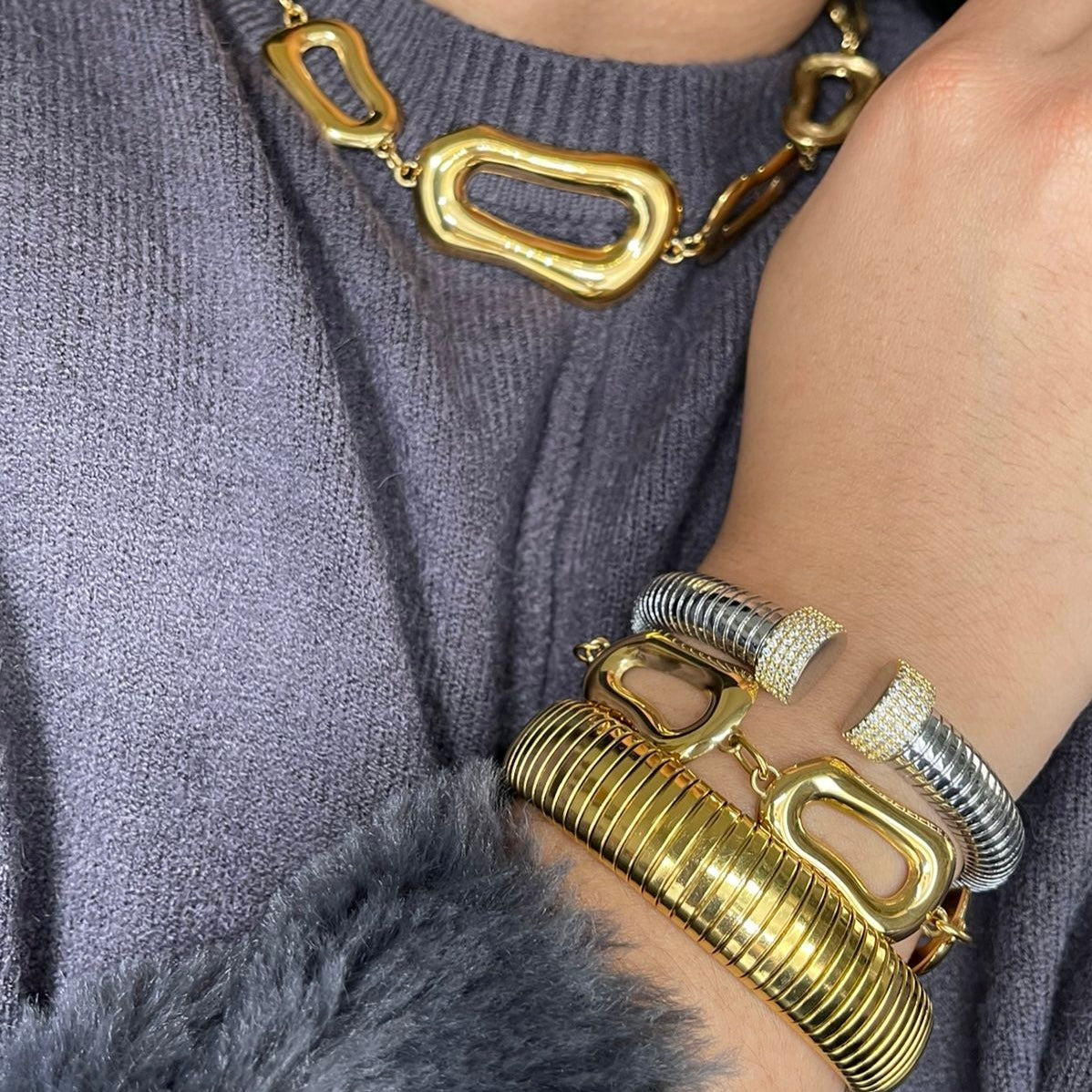 Pulsera Eslabones Irregulares