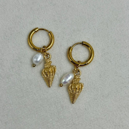 Arracada Caracola y Perla