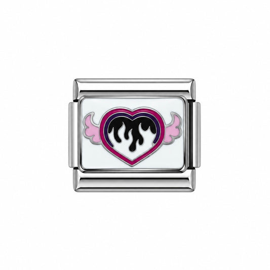 CHARM Corazón fuego y alas