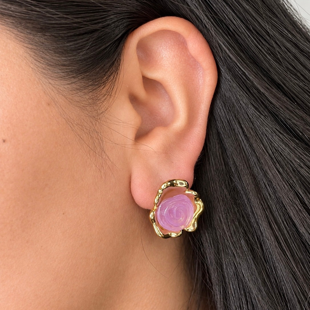 Aretes Flor Resina