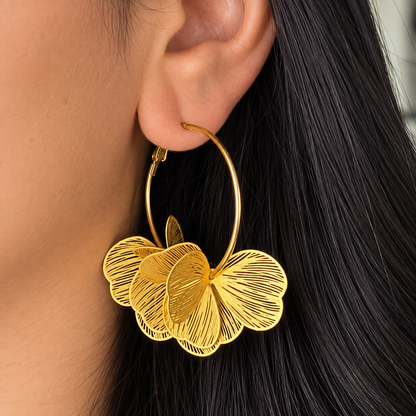 Aretes Flor Lámina