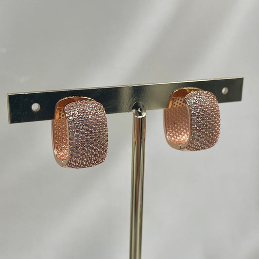 Aretes cuadro rose gold