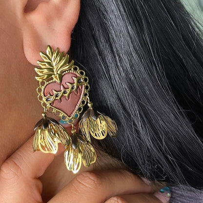 Aretes Corazón y Láminas