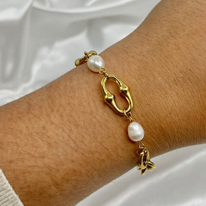 Pulsera Perla Eslabones