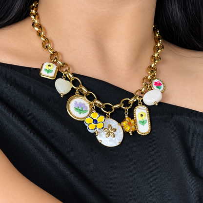 Collar Flor Tejida