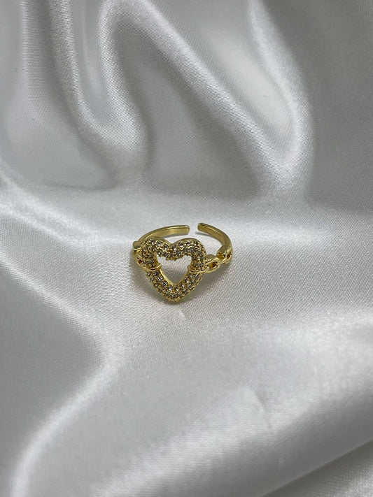 Anillo Corazón Zirconias