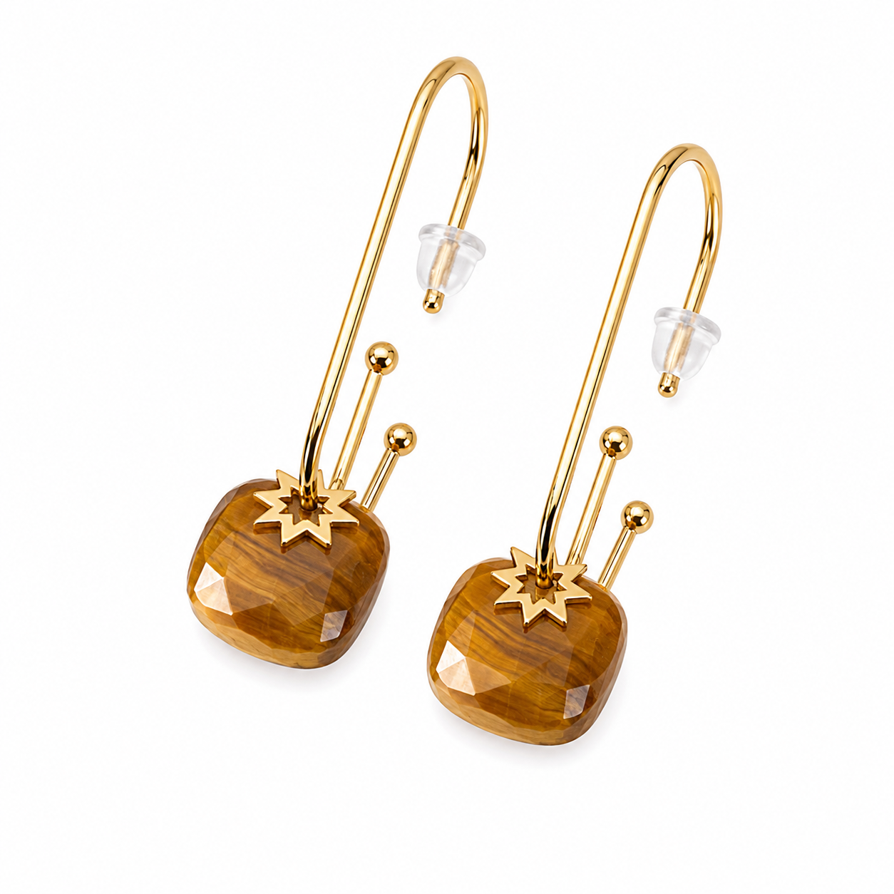 Aretes Gancho Piedra Natural