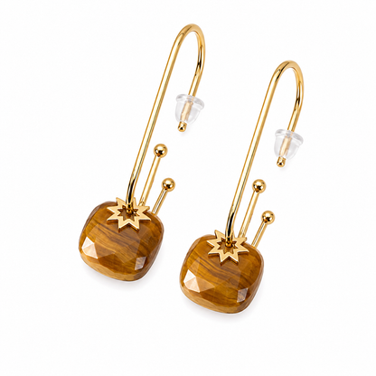 Aretes Gancho Piedra Natural