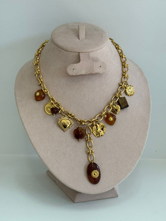 Collar Colgantes Ambar