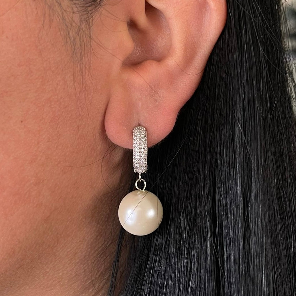 Aretes Perla Colgante