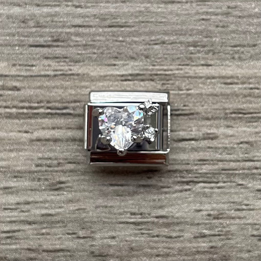 CHARM Corazón Diamante 3D