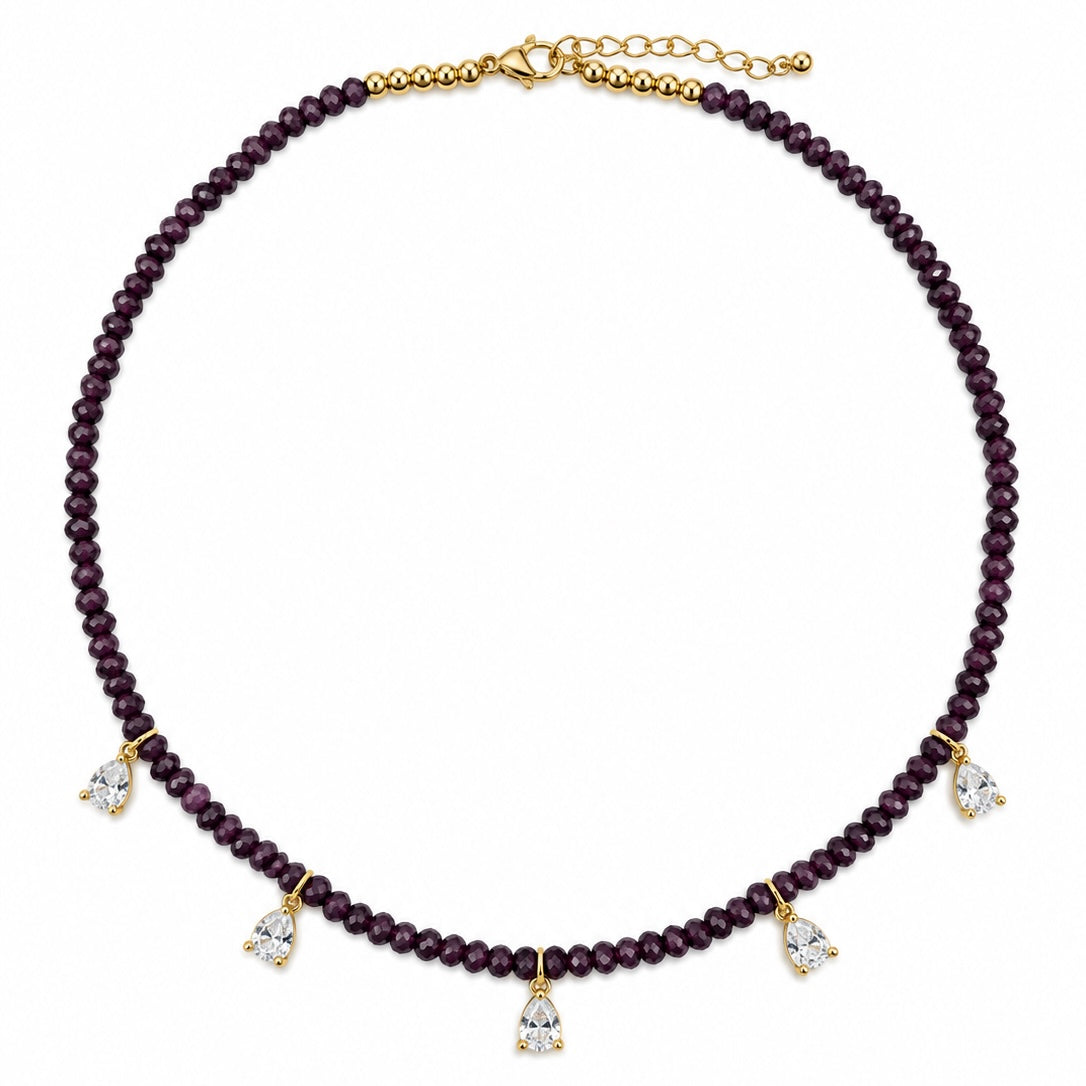 Collar Piedra Natural Zirconias