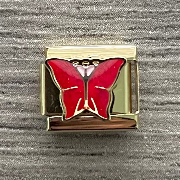 Charm red butterfly