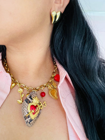 Collar Corazón Serpiente