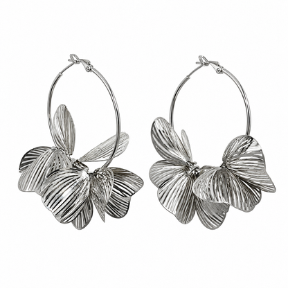 Aretes Flor Metal
