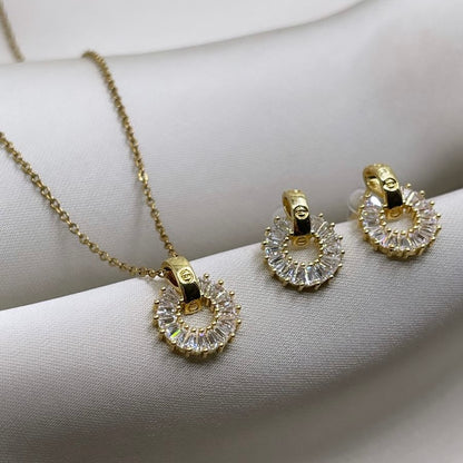 Aretes Baguettes Round