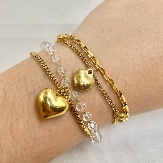 Pulseras corazón